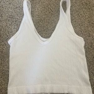 White urban out from under seamless tank